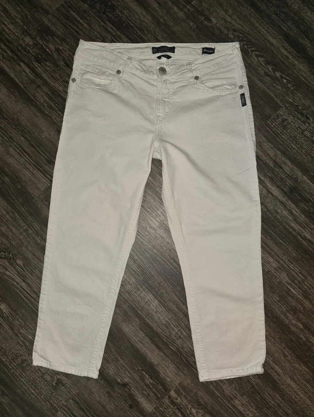 Women’s Silver SUKI 33/24 High Capri Jeans Super Stretch